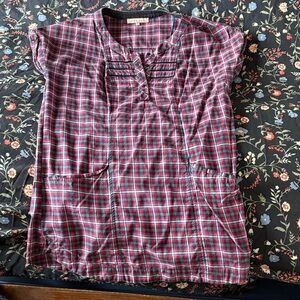 Plaid Women's Tunic Top
